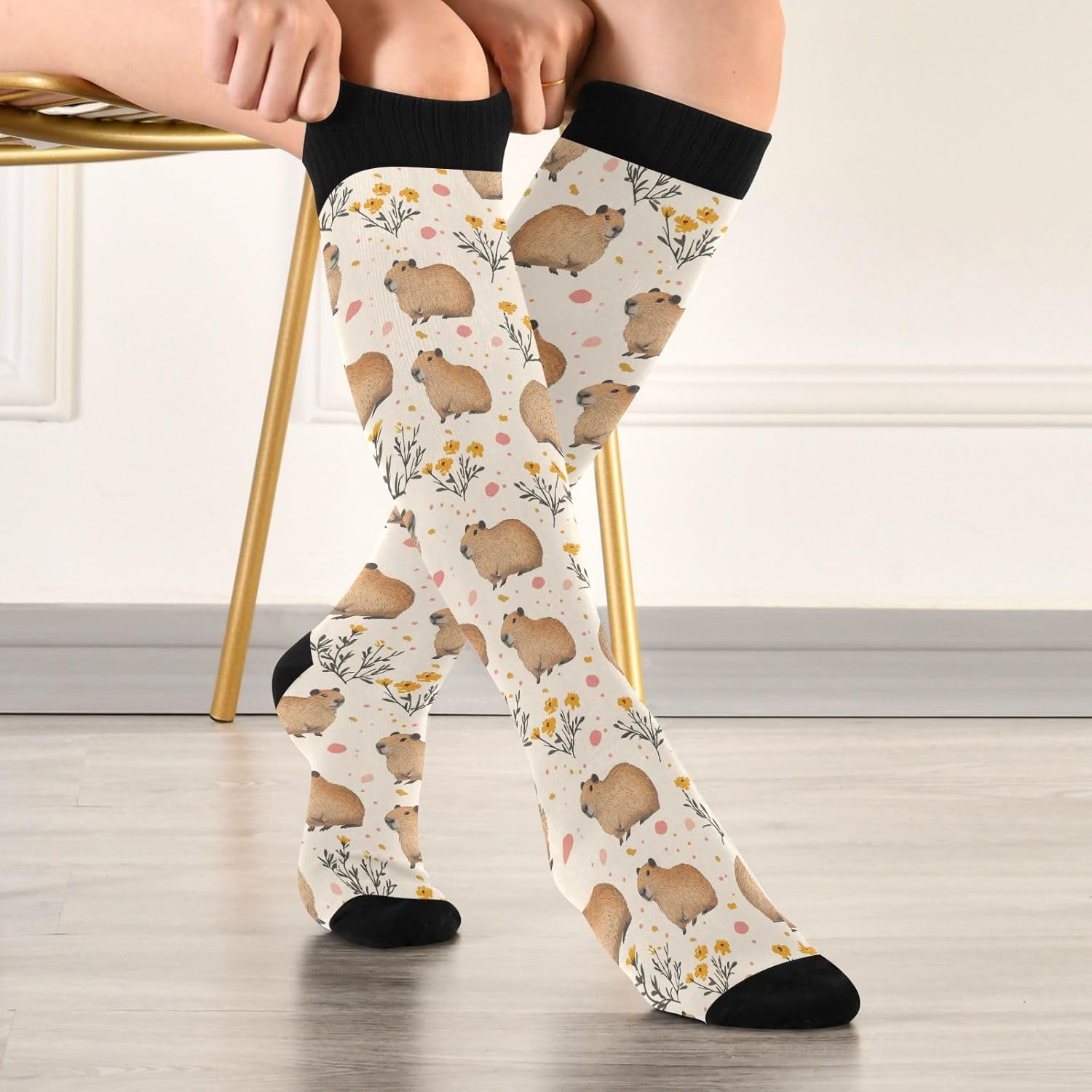 Wusikd Cats Compression Socks for Women and Men Circulation Cute Long Socks for Athletic Running 1 - Image 3