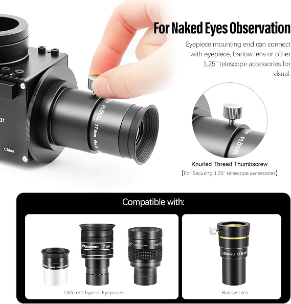 Astromania M42x0.75 Female Thread to 1.25 Inch Telescope Eyepiece Adapter