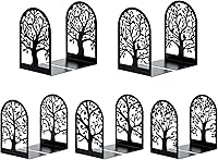 HappyHapi Metal Tree Bookends - 5 Pairs Heavy Duty Decorative Book Holders for Shelves, Home Office, 7x4.7x3.5" (10 Pcs)