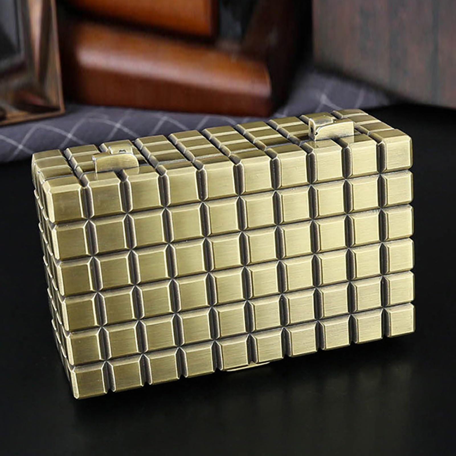 mingzhe Rectangular Jewelry Organizer Vintage Metal Box for Rings and