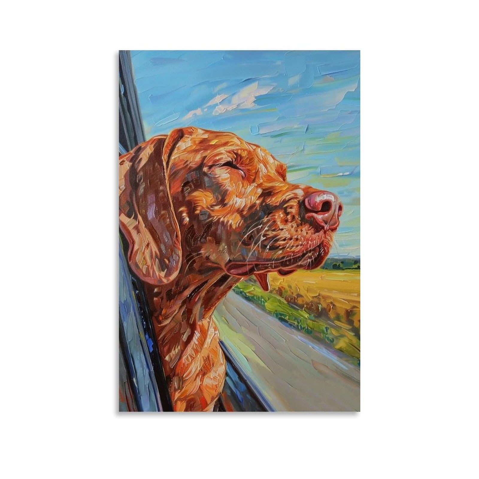 HUERYRYHY Wind In Fur Road Trip 04 Poster Wall Art Canvas Vintage Aesthetic Painting Decor for Rooms 24x36inch Unframe-style