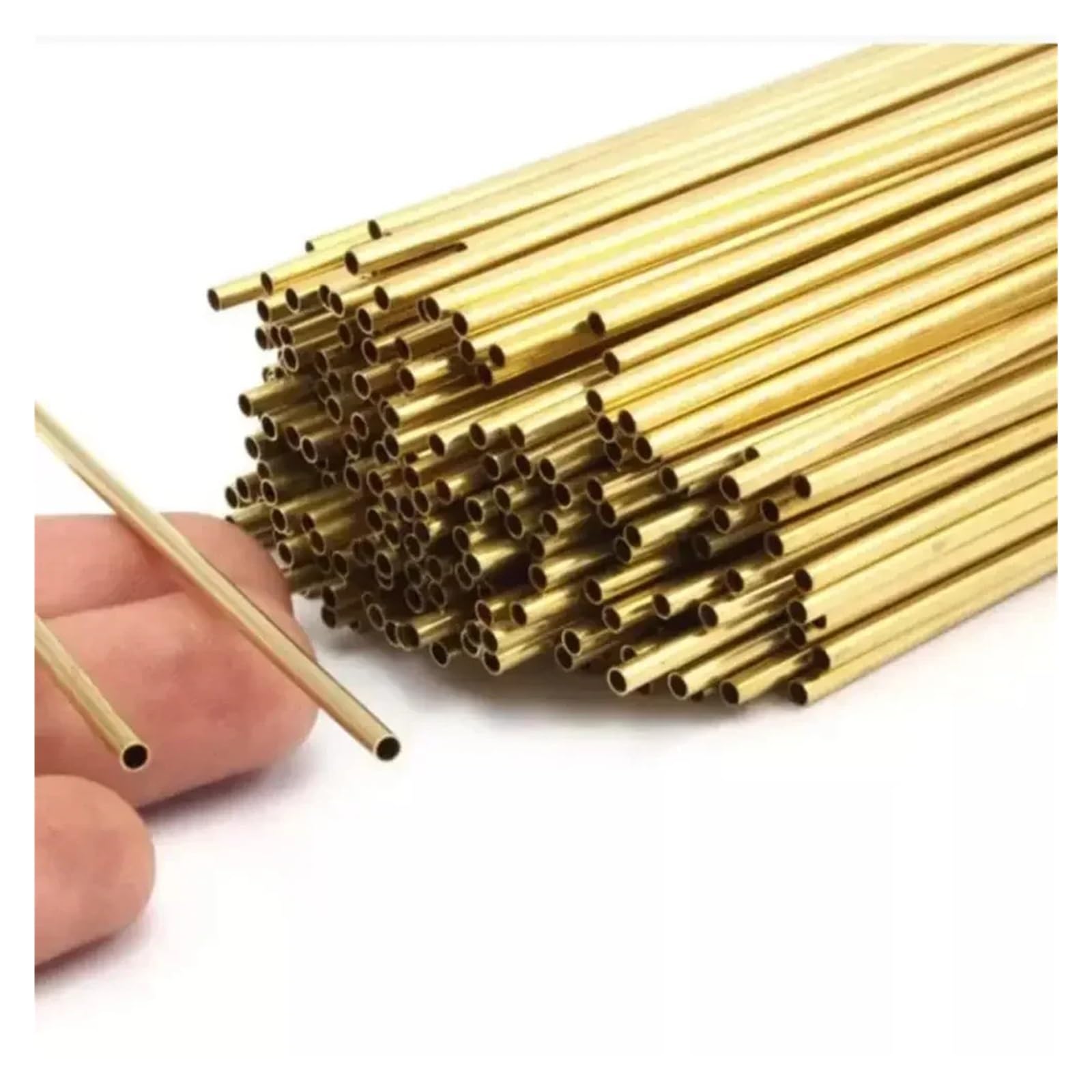 Tubo de cobre y latón, tubo 1mm espesor pared, longitud 300/500mm, recto, diámetro exterior, varilla modelado, corte DIY, 1 ud