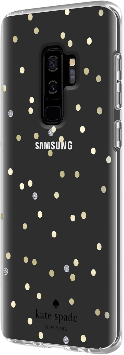 One-Day Sale: Up to 60% Off kate spade new york Protective Hardshell Case for Samsung Galaxy S9+ - Multi Scatter Dot Gold / Clear with Stones Best Cyber Monday 🔥 kate spade new york Protective Hardshell Case for Samsung Galaxy S9+ - Multi Scatter Dot Gold / Clear with Stones