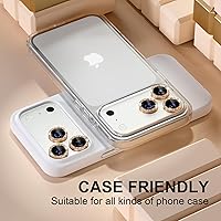 Vista 283 de Misea [3+1] for iPhone 14 Pro/iPhone 14 Pro Max Camera Lens Protector Bling, 9H Tempered Glass Camera Cover Screen Protector Metal Individual Ring