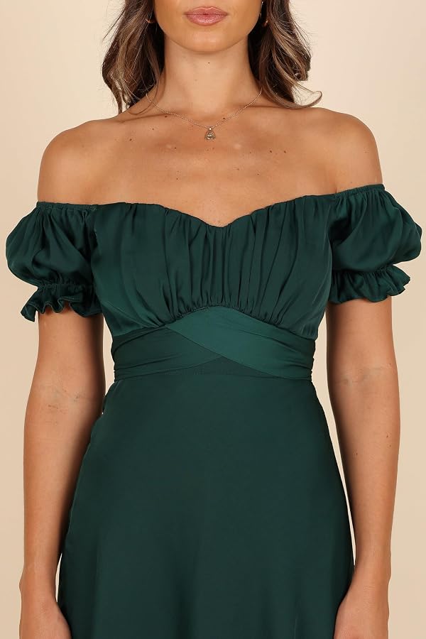 Petal & Pup Mickenna Sweetheart Frill Midi Dress - Emerald XS by Petal & Pup - Used condition - Image 2