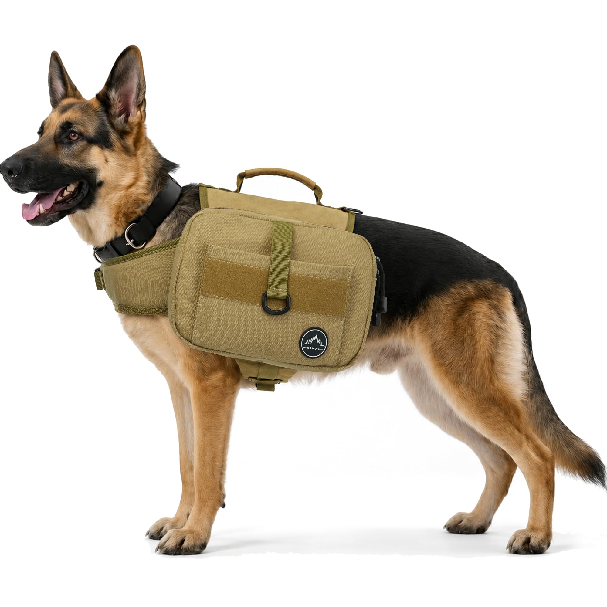 Himal Outdoors Dog Backpack & Saddle Bag, Tactical Hiking Backpack Brown