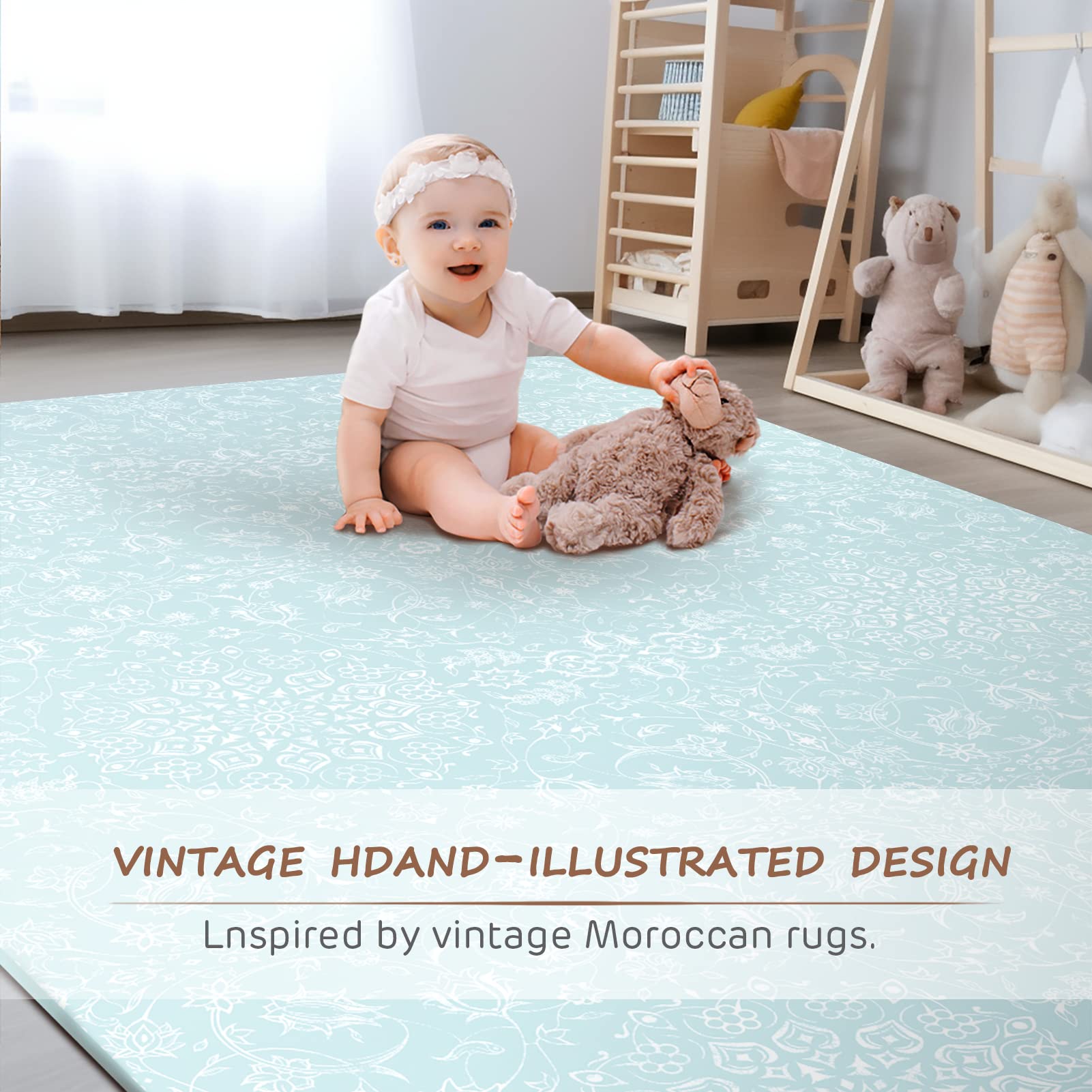 Snapklik.com : Extra Large Baby Play Mat - 4FT X 6FT Non-Toxic Foam ...