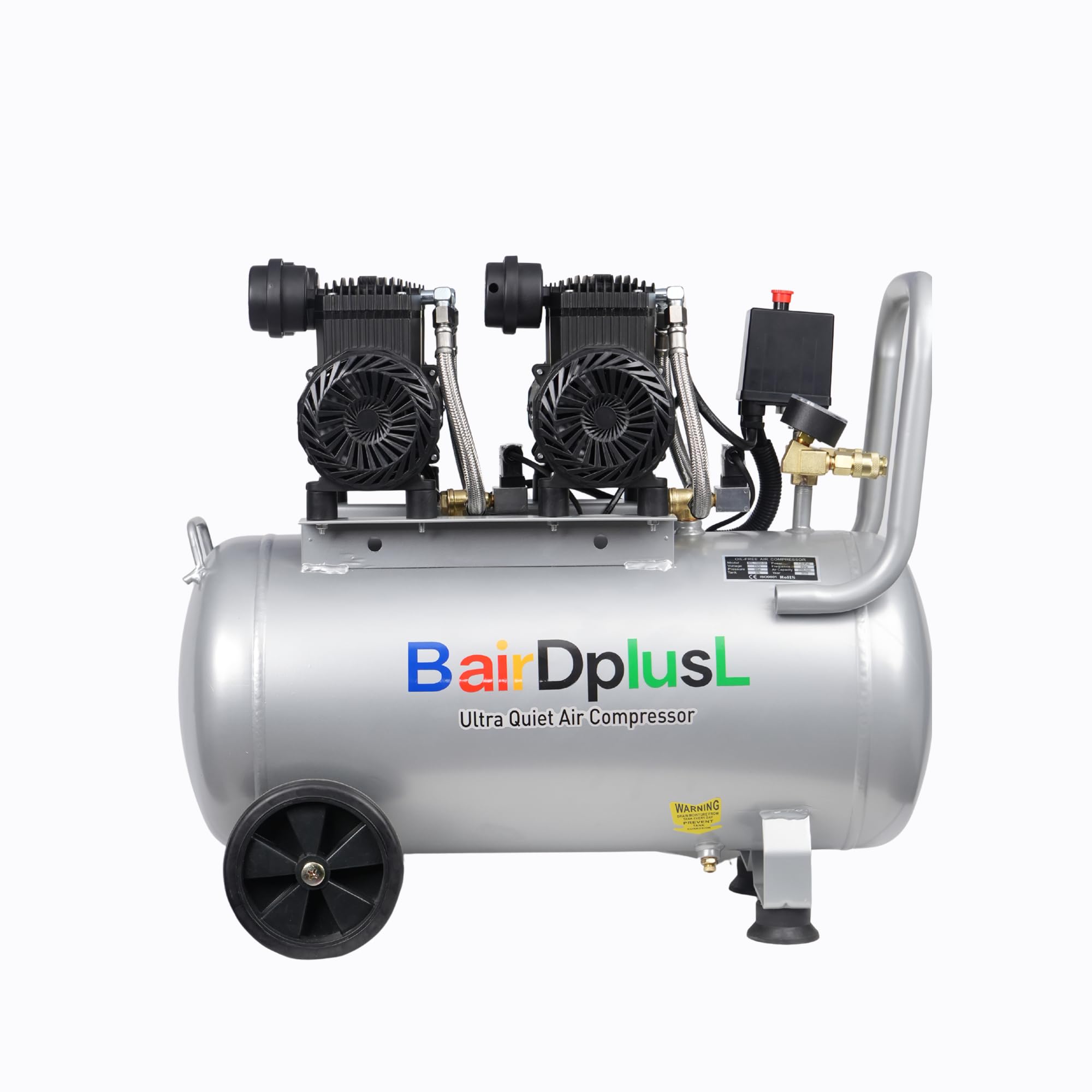 BairDplusL 14.5 Gallon Ultra Quiet Air Compressor