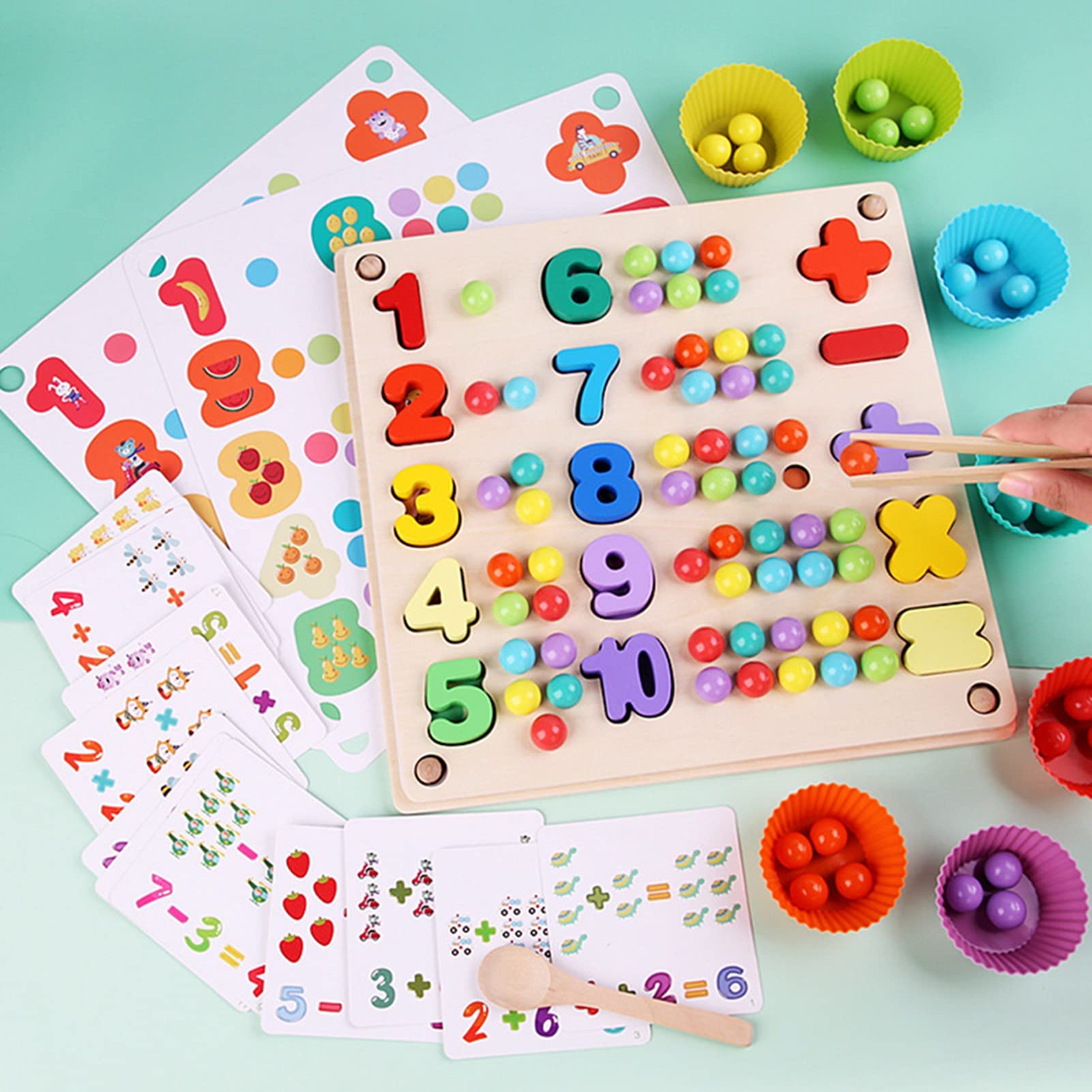 Planche à chevilles en bois, jeu de perles, développement des compétences mathématiques, jouets, jouets éducatifs précoces