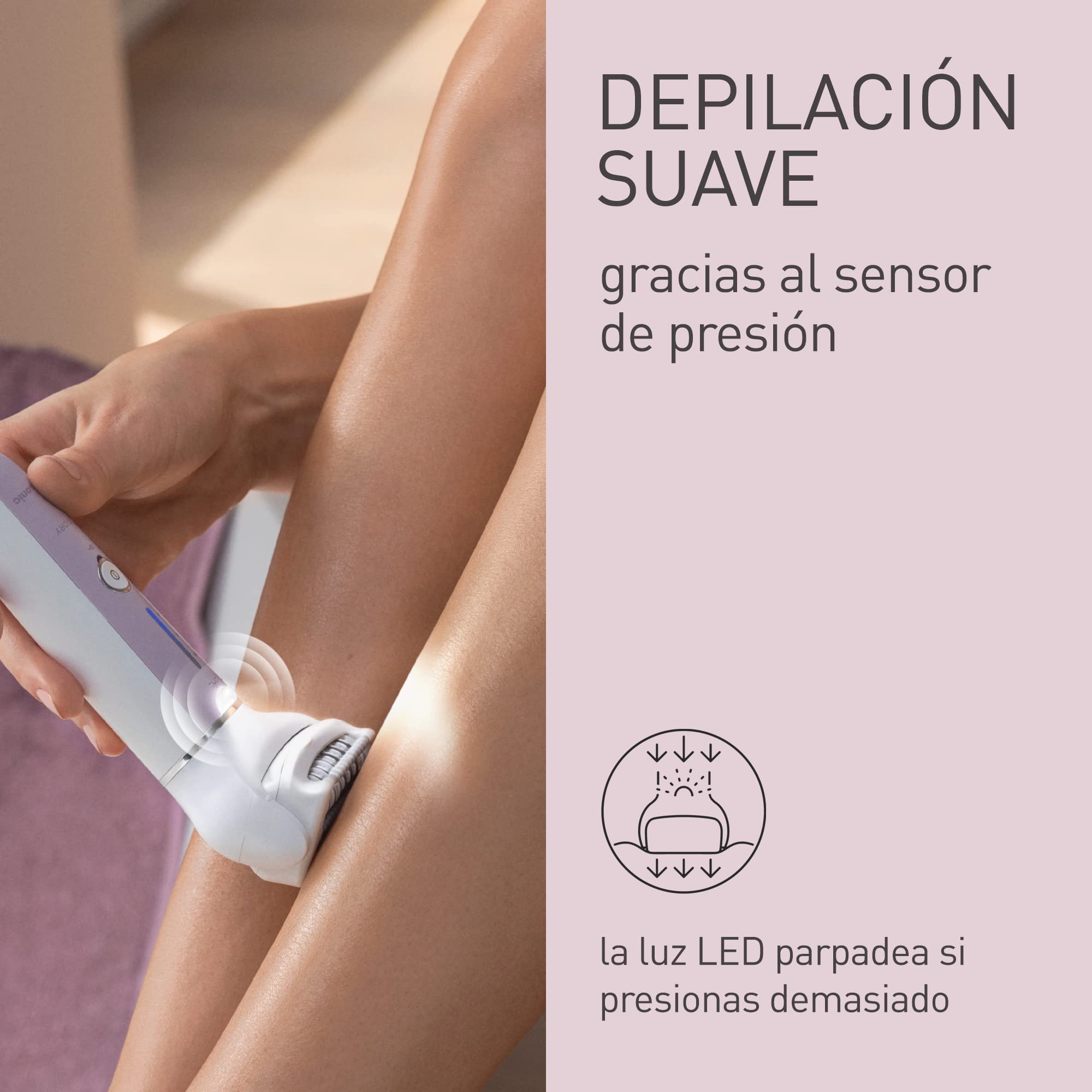 Panasonic ES-EY30-V503 Húmedo y Seco Depiladora, Doble Disco con 60 Pinzas, Flexible 90º Pivotante Cabeza, 3 velocidad Ajustes y LED Luz, 30 Minutos Operación Tiempo, Sin Cable, Cabello Removedor
