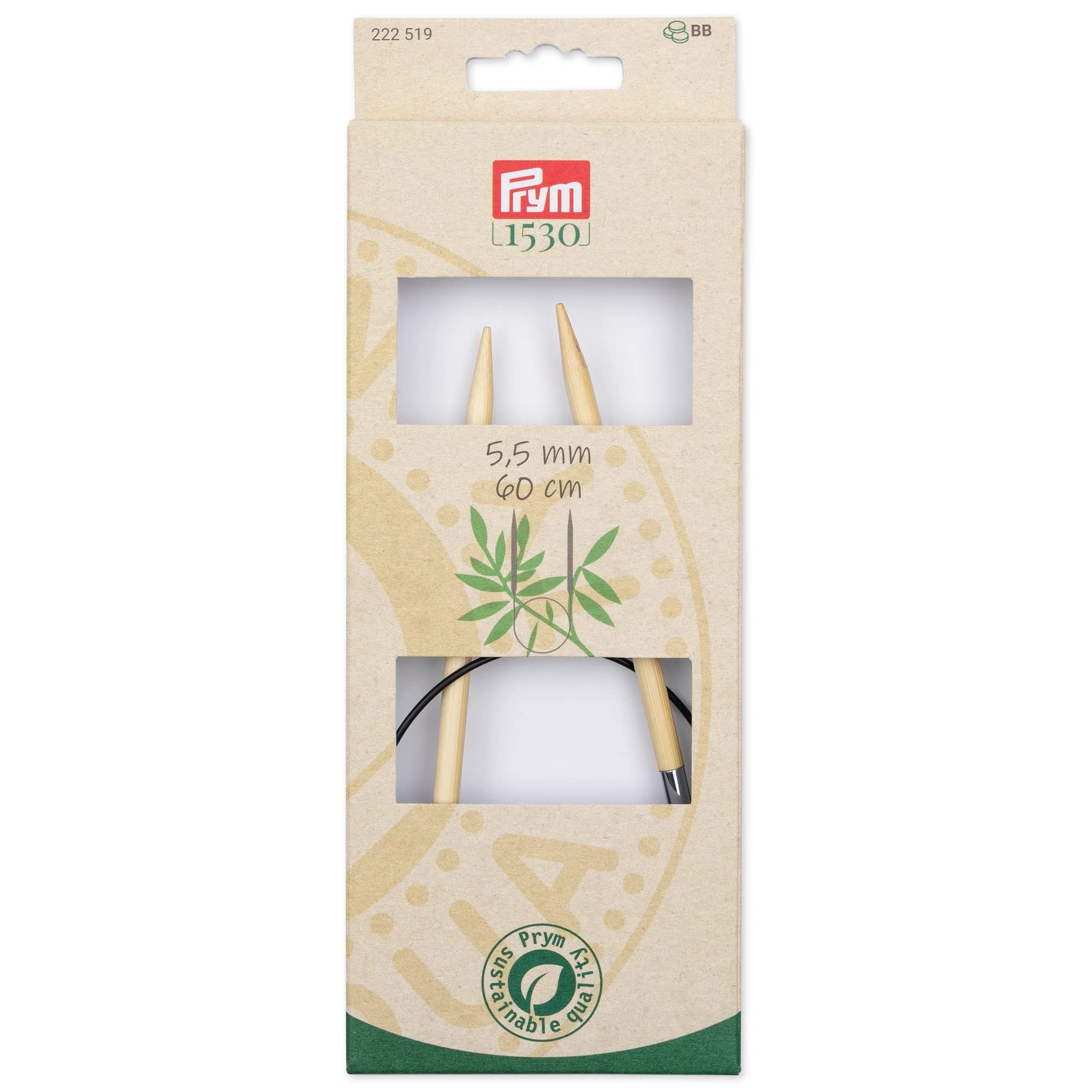 Prym - Prym 1530 Bamboo Circular (60cm, 5.50mm) Needle - 5 Pieces