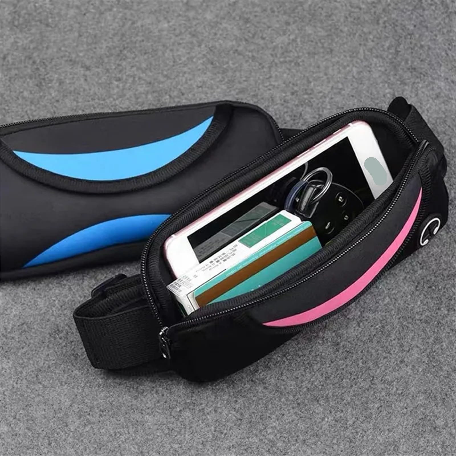 Sac de Taille étanche Unisexe, Sac de Taille de Course, Sac de Support de téléphone Portable, Sac de Fitness, Sac de Ceinture de Course pour Homme(Purple)