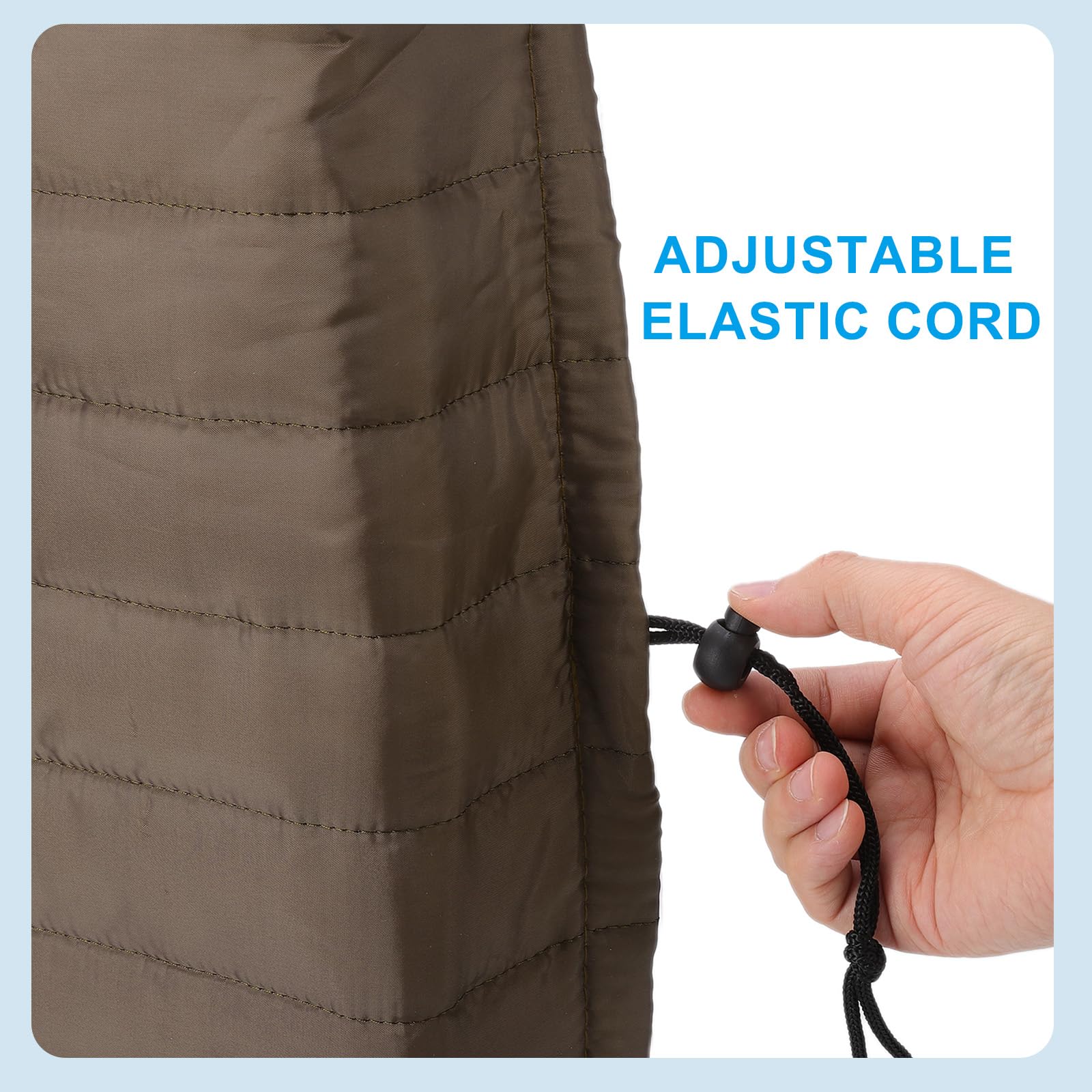 PATIKIL Indoor Air Conditioner Cover, 17x13x3 Window AC Unit Cover Double Insulation with Elastic Drawstring for Wall Window Unit Brown - Image 3