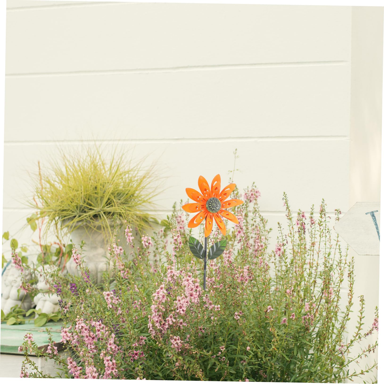 POPETPOP Molino De Viento Giratorio De Flores Molino De Viento Artesanal para Jardín Decoración De Molinete Giratorio para Patio
