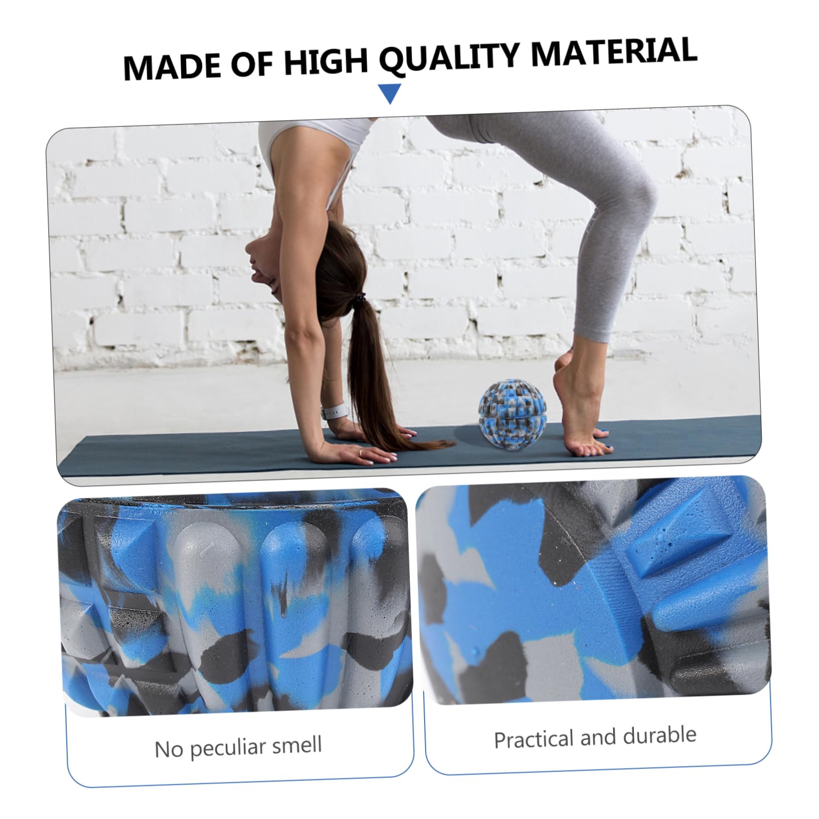 PartyKindom 2pièces Balle De Massage Eva Camouflage Pour Fitness Et Yoga Outil De Relaxation Musculaire Accessoire De Massage Plantar Des Tensions Fatigue