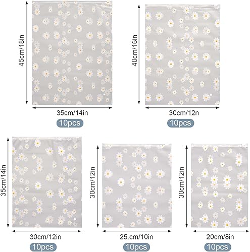 Miniatura 4 de 50 bolsas de almacenamiento de viaje, bolsas transparentes resellables de plástico con cremallera, bolsas de embalaje para ropa, bolsas