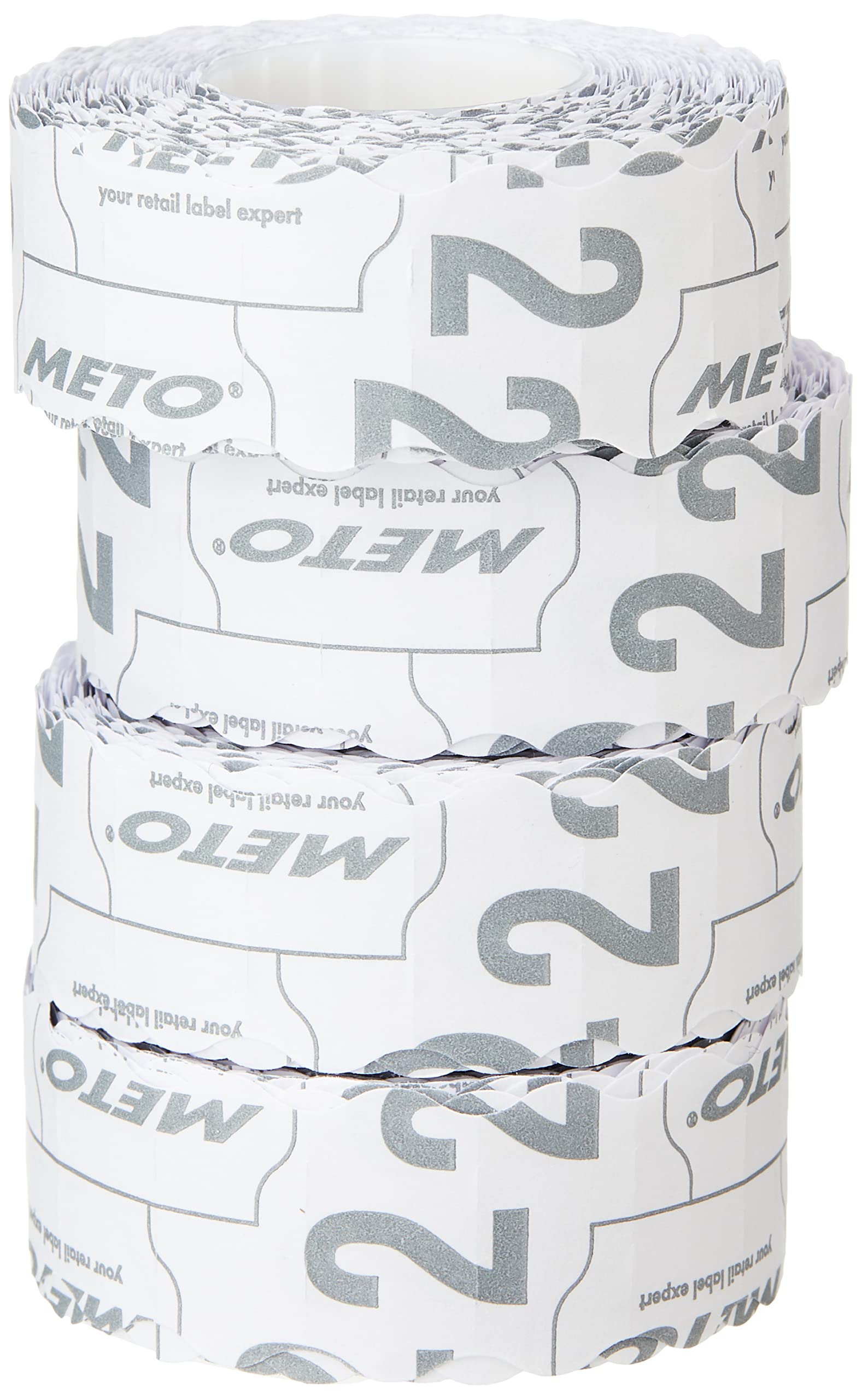 Étiquettes Meto 26x12 Mm - 12 000 étiquettes Repositionnables, Papier Blanc - Pour étiqueteuses Manuelles (Meto, Contact, Avery…)