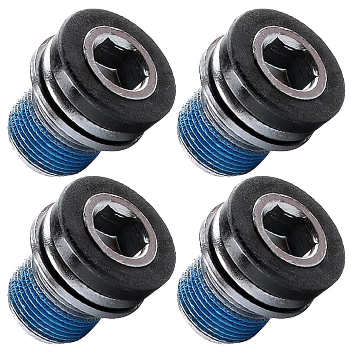 Muiltvoe 4pcs Bicycle Bottom Bracket Screws Crank Arm Bolts M15 Threaded Chainring Crank Installation Screws Compatible with Electric and Standard Bicycles