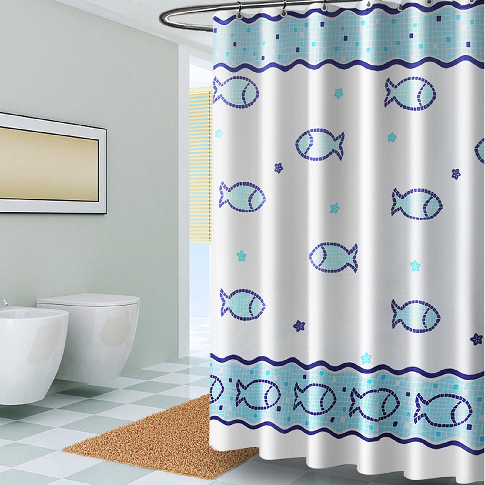 Rideau de douche anti-moisissure KnSam 180x200 lavable pour en finir avec l'humidité