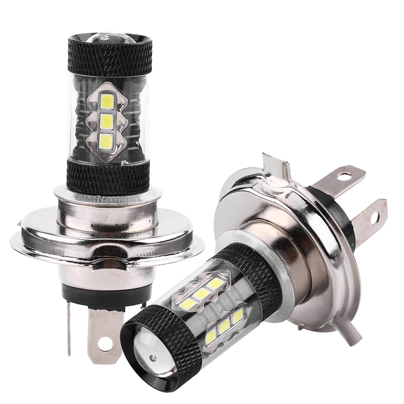Bombillas LED para Luz Antiniebla 2 Piezas H4 12V-24V 80W Coche de Alta Potencia Brillante Bombillas LED para Luz Diurna Antiniebla