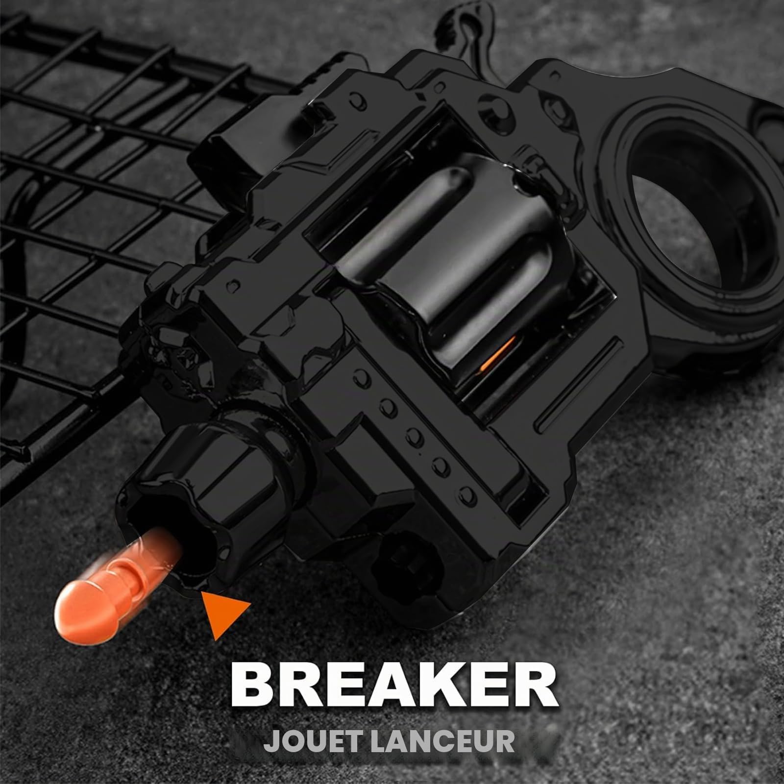Fidget Toy Pistolet à Balles en Caoutchouc avec 20 Balles Souples | Jouet Anti-Stress, Toy Gun, Décompression Rotative, Plusieurs Façons de Jouer, Cadeau pour le Bureau