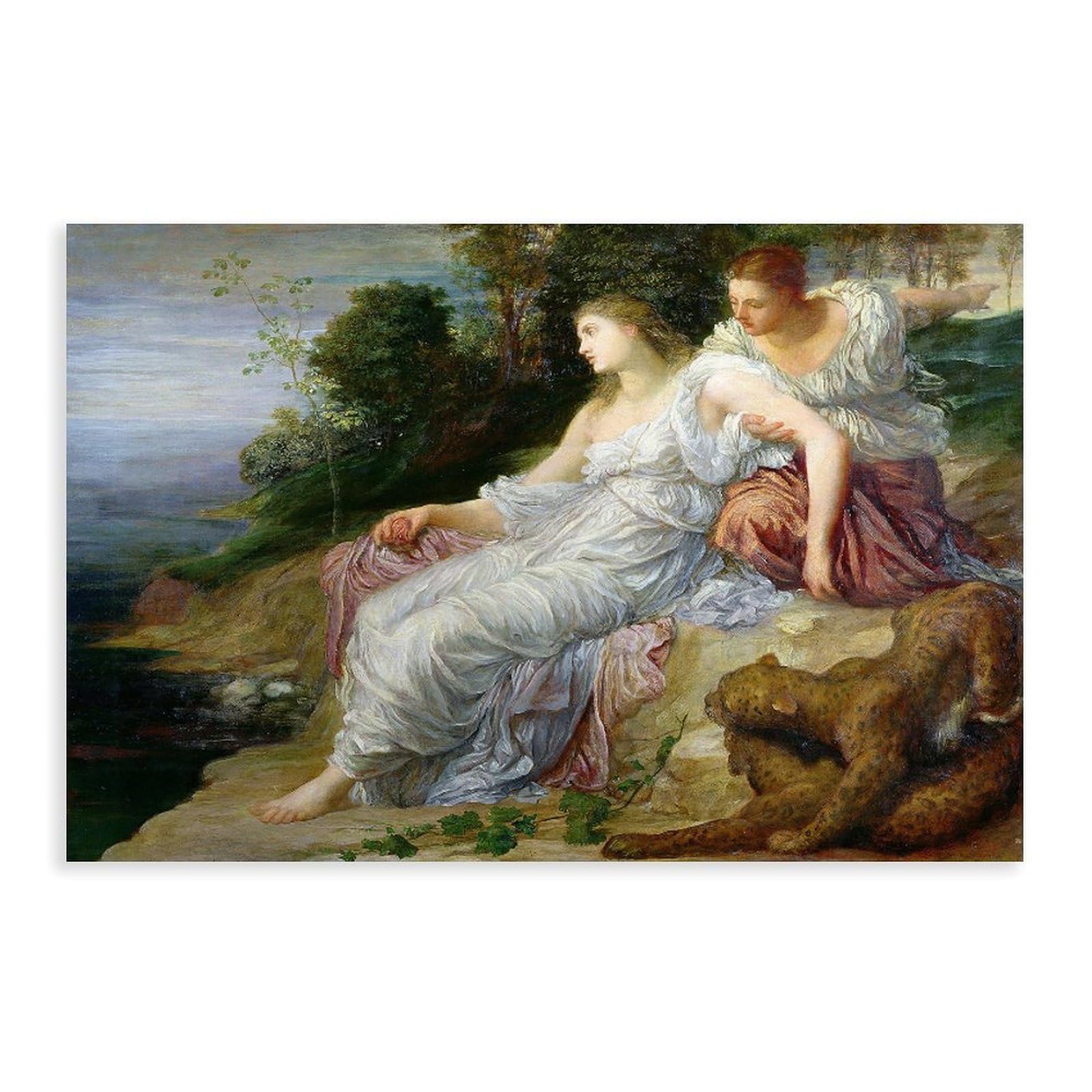DFJyjFGJJ George Frederick Watts,Ariadne In Naxos Canvas Wall Art Print Poster For Home School Office Decor 20" L X 30" W