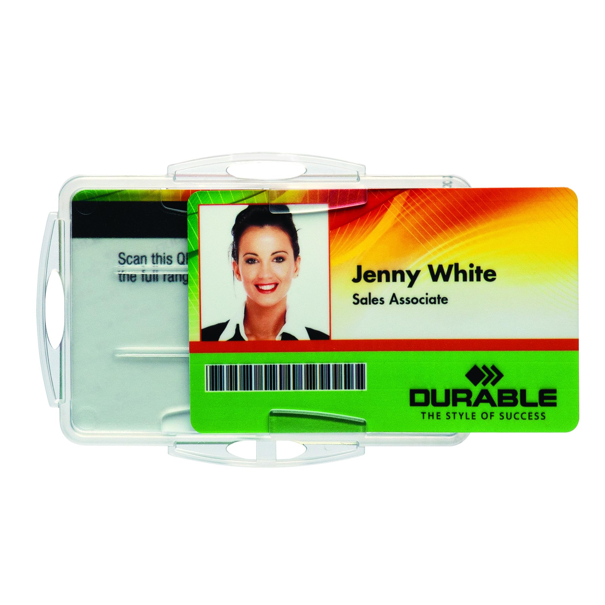 Durable Duo 2 Card Security Pass Id Badge Holders For Lanyards10 PackClear from B&Q