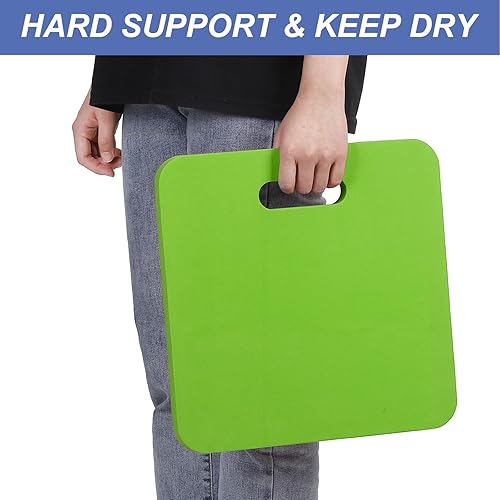 Miniatura 4 de PATIKIL Cojín de asiento de estadio, paquete de 8 cojines de espuma dura y fuerte, almohadilla de asiento portátil para asientos al aire libre para