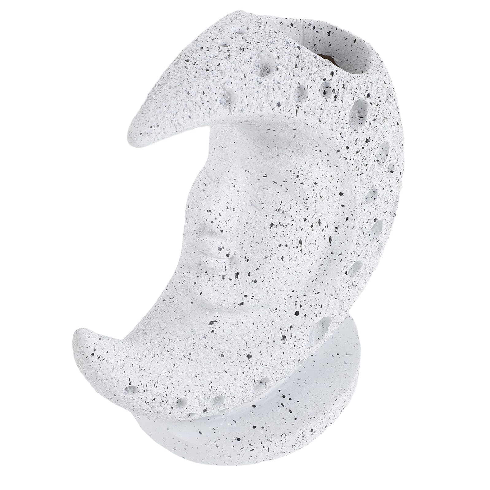 Vase lune visage en résine blanche au design moderne pour décoration florale