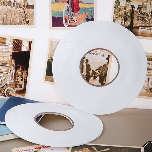 Vista 61 de 2 rollos de cinta de doble cara blanca de espuma de polietileno, cinta adhesiva de montaje suave Blanco