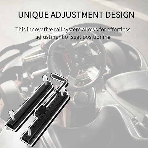 Miniatura 4 de Riel deslizante de asiento, resistente al desgaste, fuerte resistencia, 2 piezas, rieles deslizantes de asiento de alta precisión, ajustables,
