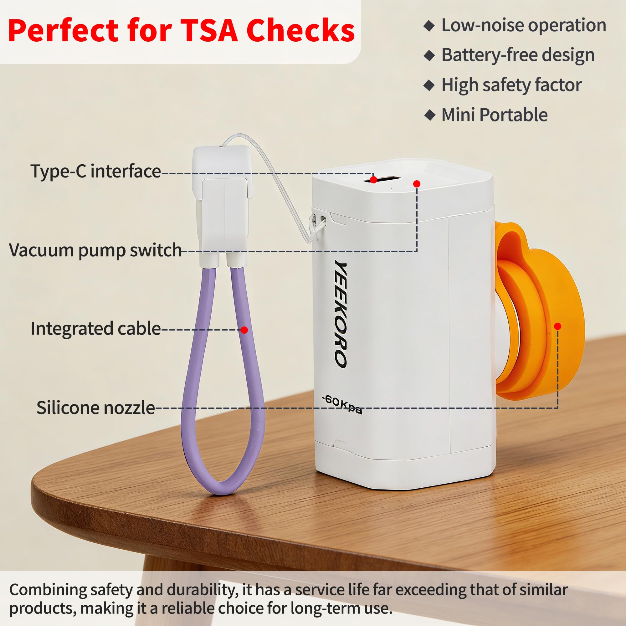 Bolsa de vacío para viajes, bolsas de compresión al vacío profesionales, IPX8, impermeables, reutilizables, antidesgarros, ahorran espacio, bolsas de almacenamiento al vacío con bomba para