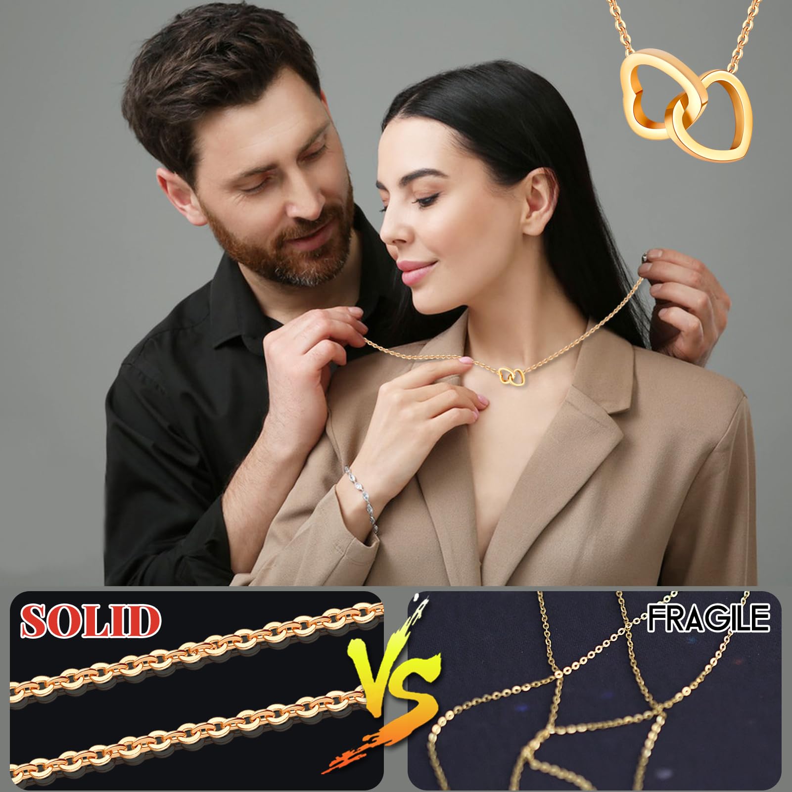 Aloskart Orso di Rosa Eterna con Collana a cuore, Orsetto Rosa Eterna Stabilizzata, Regalo San Valentino per lei, Idee Regalo Donna Compleanno, Regalo Natale per Moglie Mamma Fidanzata, Anniversario