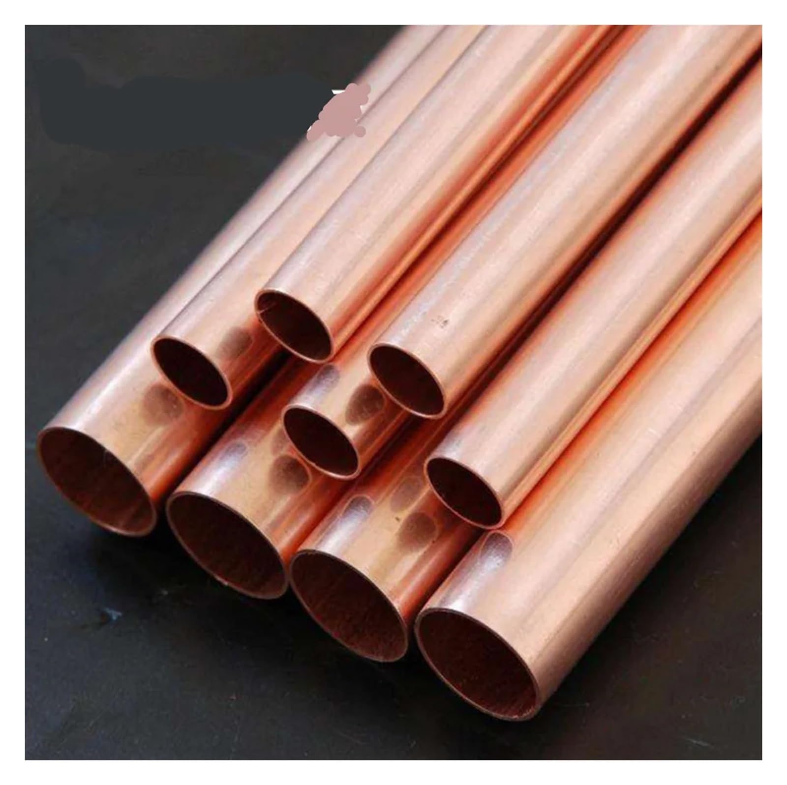 Tubi for Di Rame Rossi Da 1/2 Pezzi, Lunghezza 250/500 Mm, Diritti Cavi for L'artigianato Industriale Fai Te(500mm 1pcs,OD 14mm ID 10mm)
