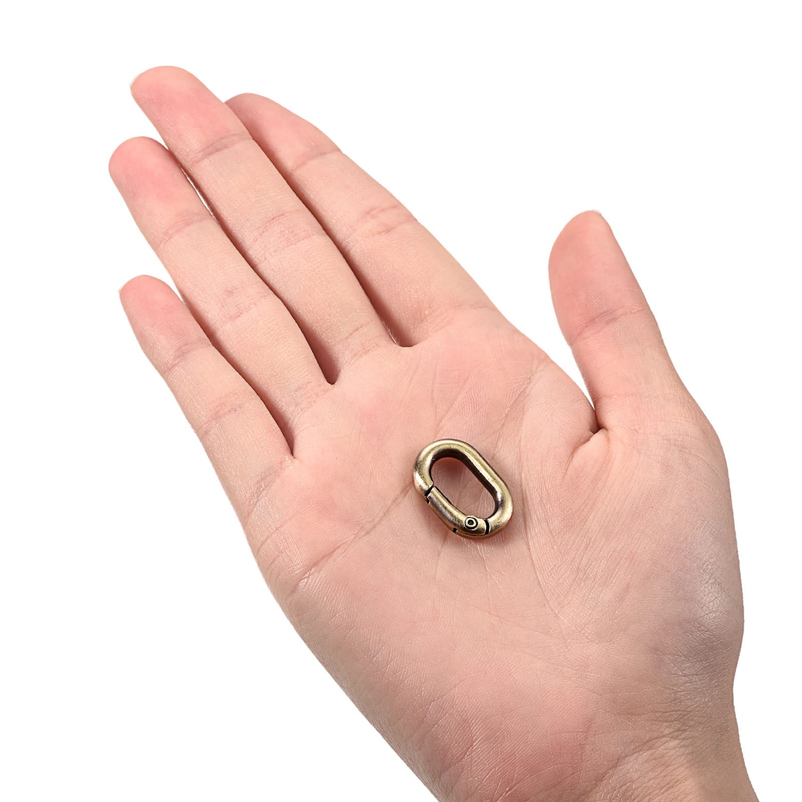 uxcell バネオーバルリング バネクリップ スプリングゲートリング