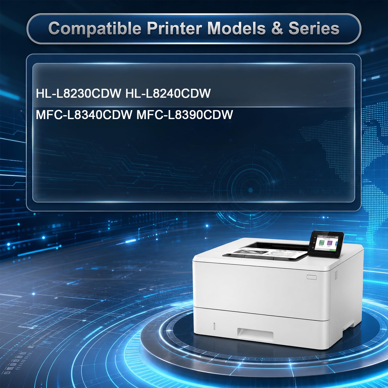 Cartuccia toner TN249 compatibile per Brother TN 249 TN-249 | ad alta capacità per stampanti HL-L8230CDW HL-L8240CDW MFC-L8340CDW MFC-L8390CDW,K/C/M/Y-4pack