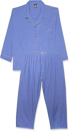 Hanes Men's Long Sleeve Plain Weave Pajama Set Long Sleeve Plain Weave Pajama Set pack of 1