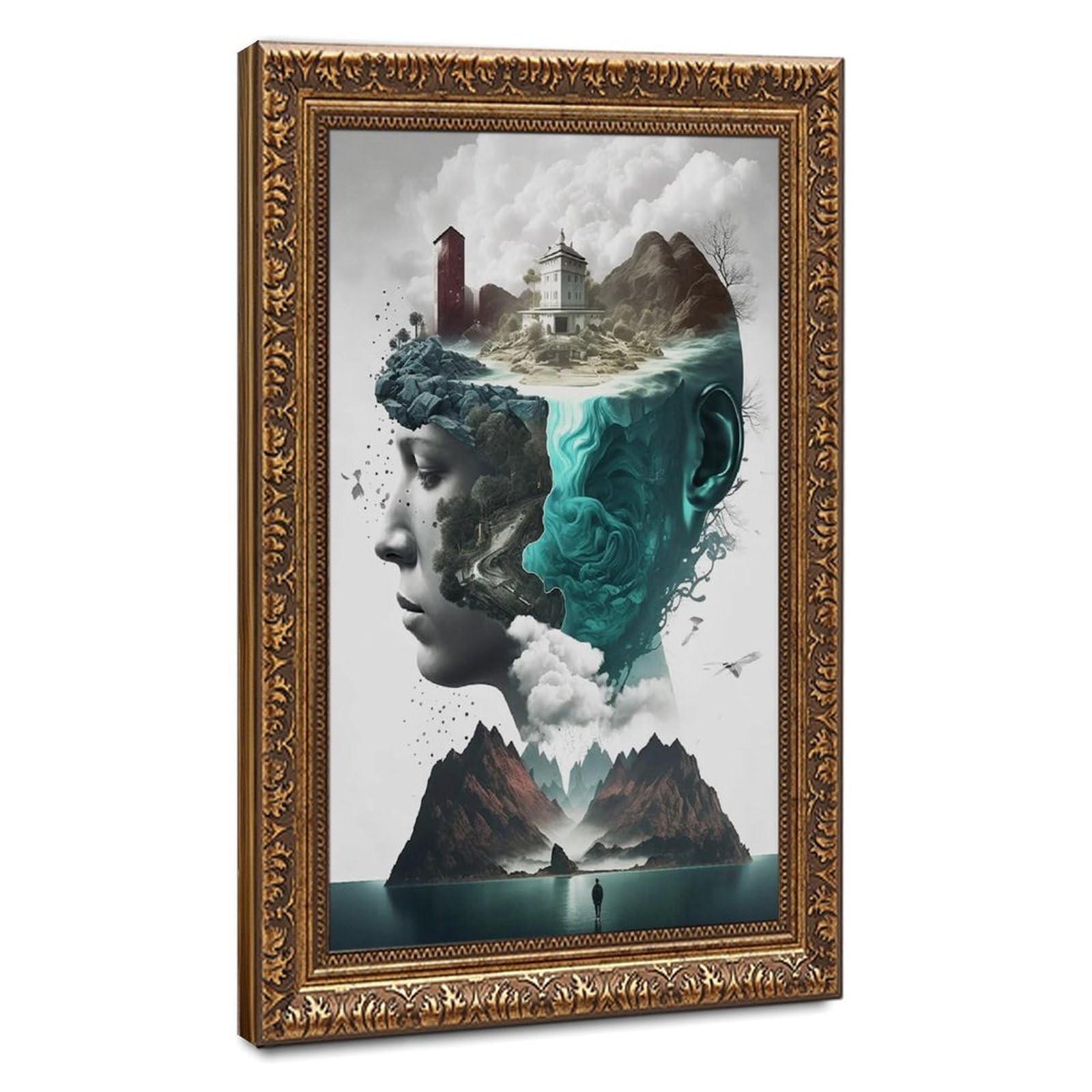 Bareronor Surreal Canvas Poster for Living Room Decor Gift