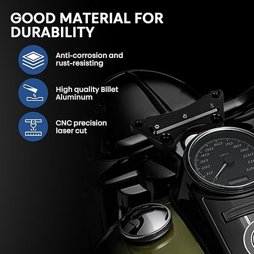 Miniatura 5 de PSLER 1 inch handlebar risers clamp mount for Touring Street Road Electra Glide Ultra Classic Road King Ultra Limited Sportster 1997-2019 with 1