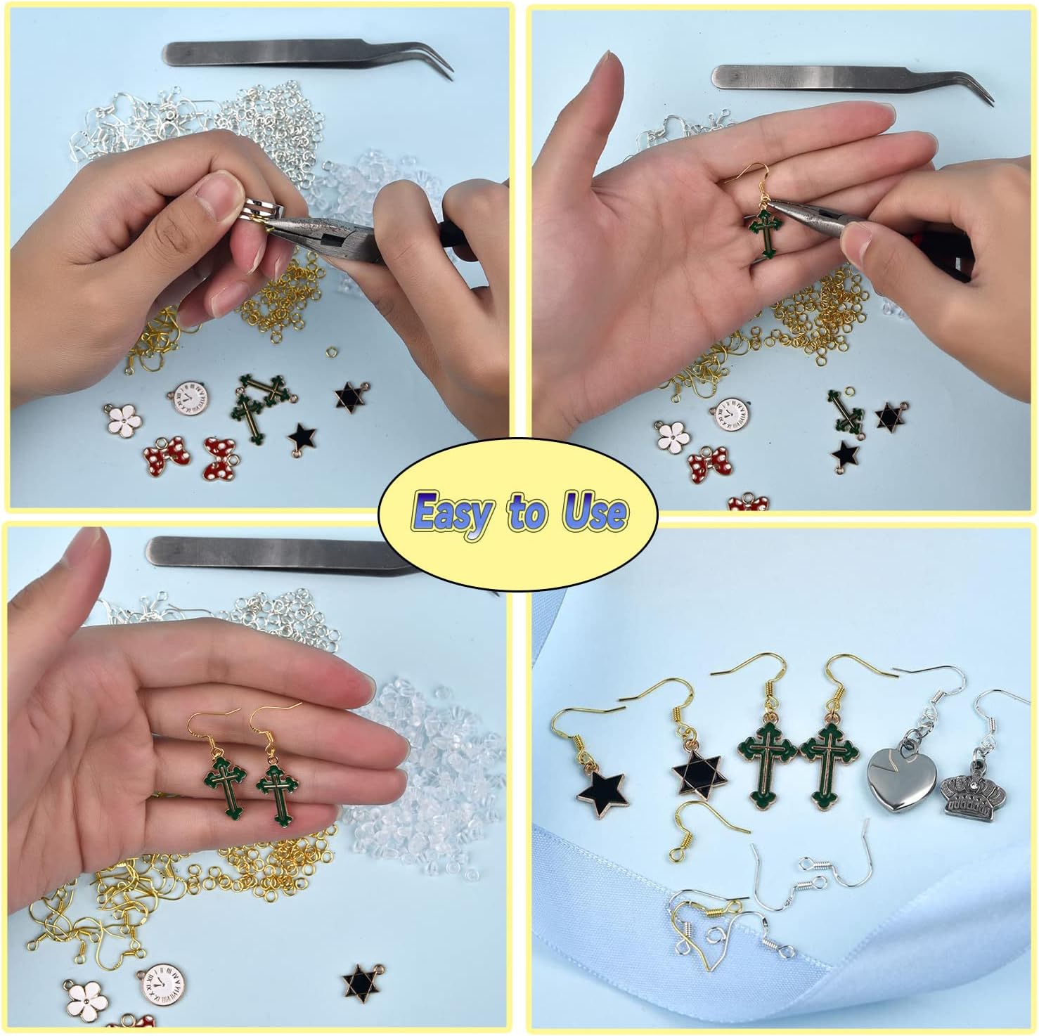 600Pcs Hypoallergenic Earring Hooks, Gold Earring Making Kit, with Earring Backs and Jump Rings for Jewelry Making (Gold) - Image 5