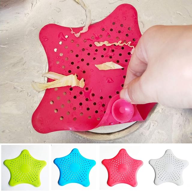 Shower Drain Hair Catcher, Laimew Silicone Bath Plug Hair Trap Kitchen Bathroom Sink Strainer