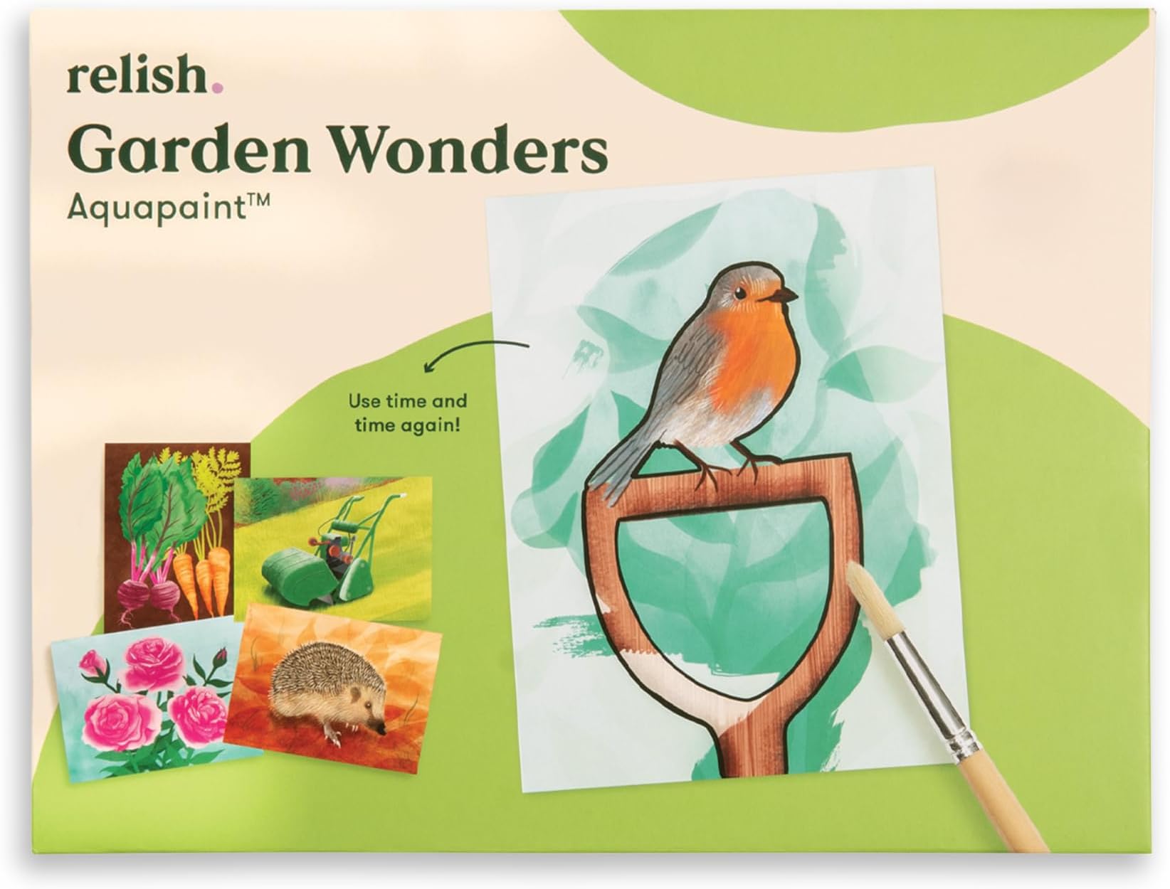Relish - Dementia Aquapaints Activities - Pack of 5 Reusable Water Painting Toys, Garden Wonders, Alzheimer’s Products & Gifts for Elderly/Seniors