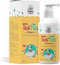 Digee Migee Tick & Flea Shampoo for All Types of Dog & Cat | Kills and Repels Parasites, Itch-Relief | with Neem, Eucalyptus & Wheat Germ Oil | Paraben Free, Ph Balanced | 250 ml