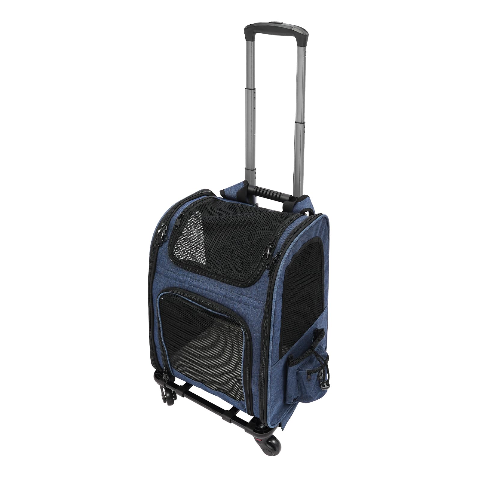 Torba do transportu zwierząt domowych z kółkami, wózek i plecak, 33 x 29 x 43 cm, składana, z możliwością rozszerzenia, lekka i wytrzymała konstrukcja, dla małych zwierząt do 15 kg, kotów