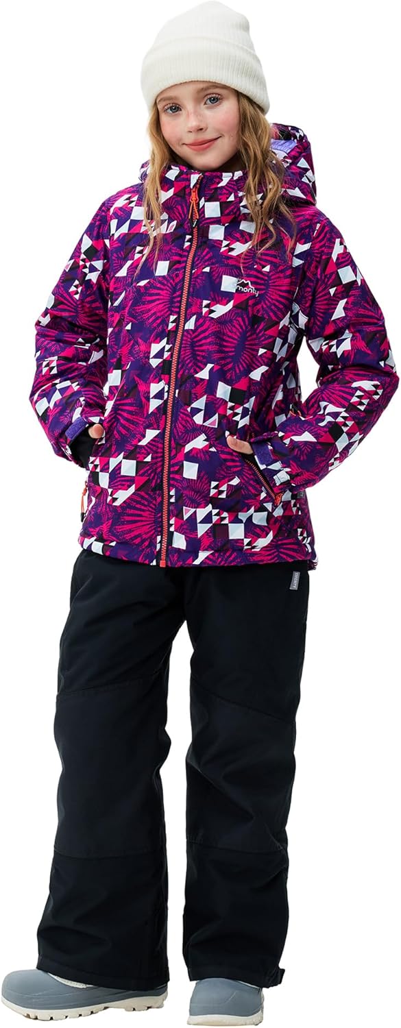 Kids Ski Suit Girls Boys Snowsuits Winter Ski Jacket & Bib Pants Set Snowboard Waterproof Windproof Warm Coat