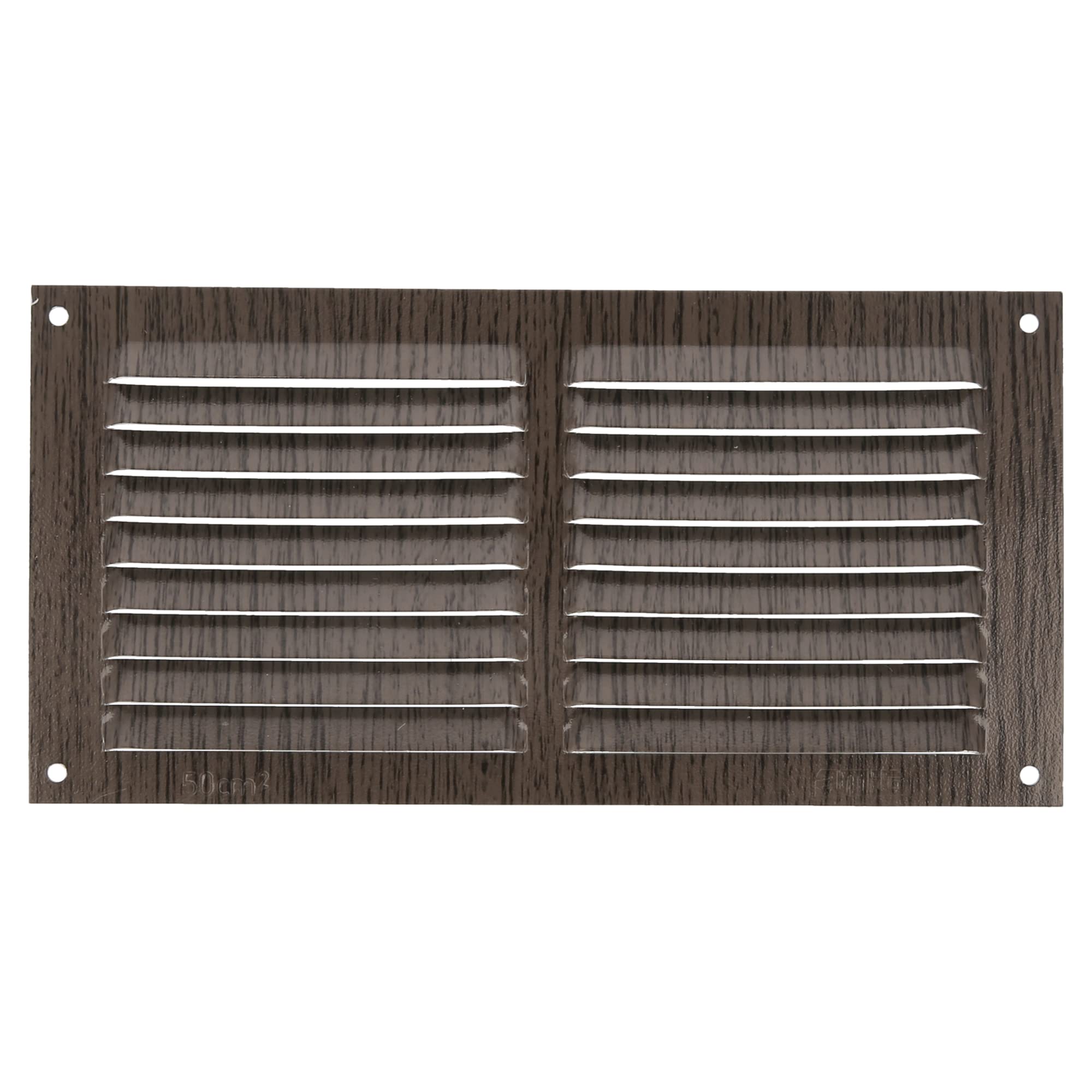 Amig Wenge - Rectangular Aluminium Grille - Ventilation Grills For Air Outlet - Ideal For Kitchen And Bathroom Ceiling - Measures 100 X 200 Mm - Brown