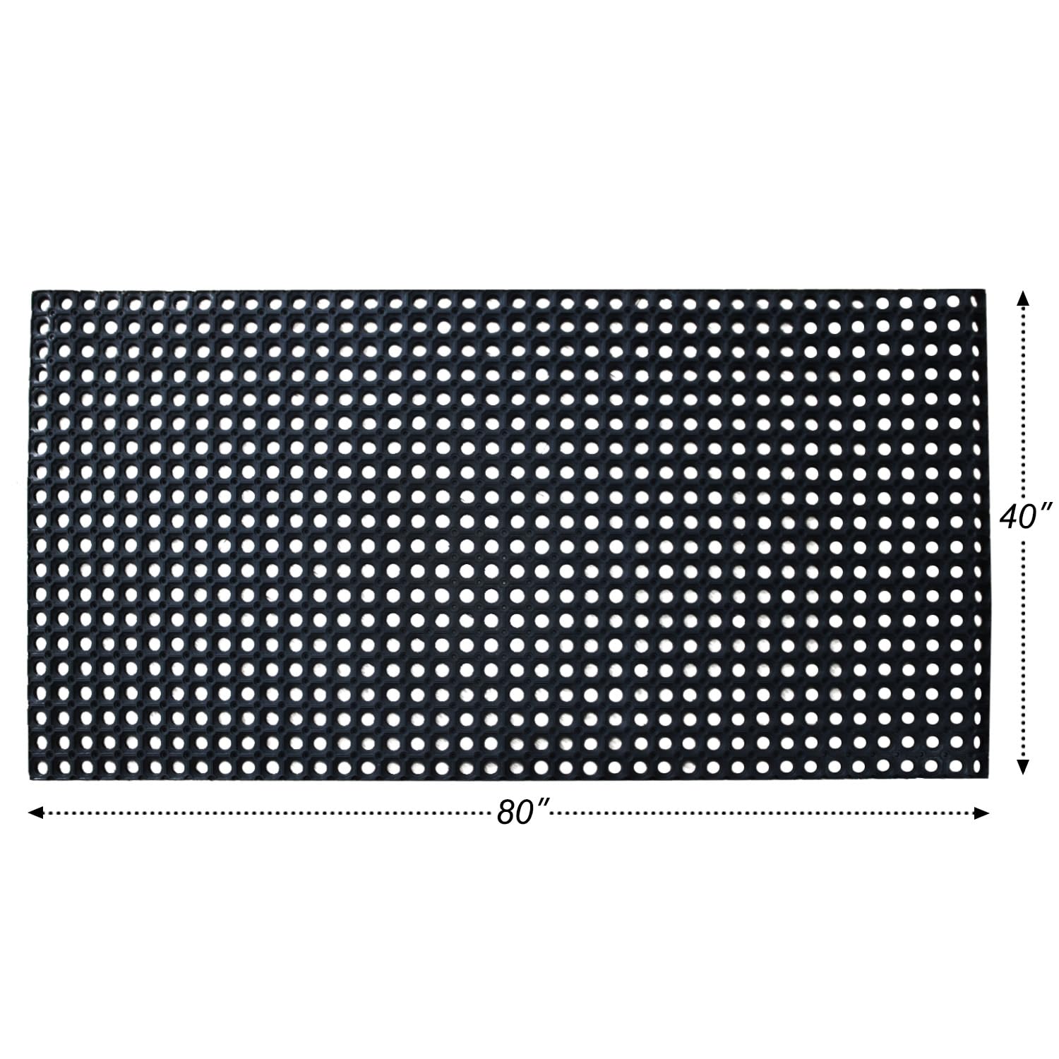Anti-Fatigue Rubber Floor Mat - NANBOWANG Commercial Grade Grease Resistant Non-Slip Recycle Tyre Floor Mats for Restaurant Kitchen Bar Garden Outdoor Wet Area (40"X80") — Amazon image 2