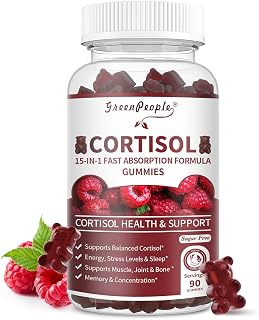 GREENPEOPLE Cortisol Supplements for Women - 15-in- 1 Cortisol Reducer Detox Manager with Ashwagandha/Magnesium/L-theanine/Phosphatidylserine/Vitamin B6 for Mood/Focus & Sleep 90CT