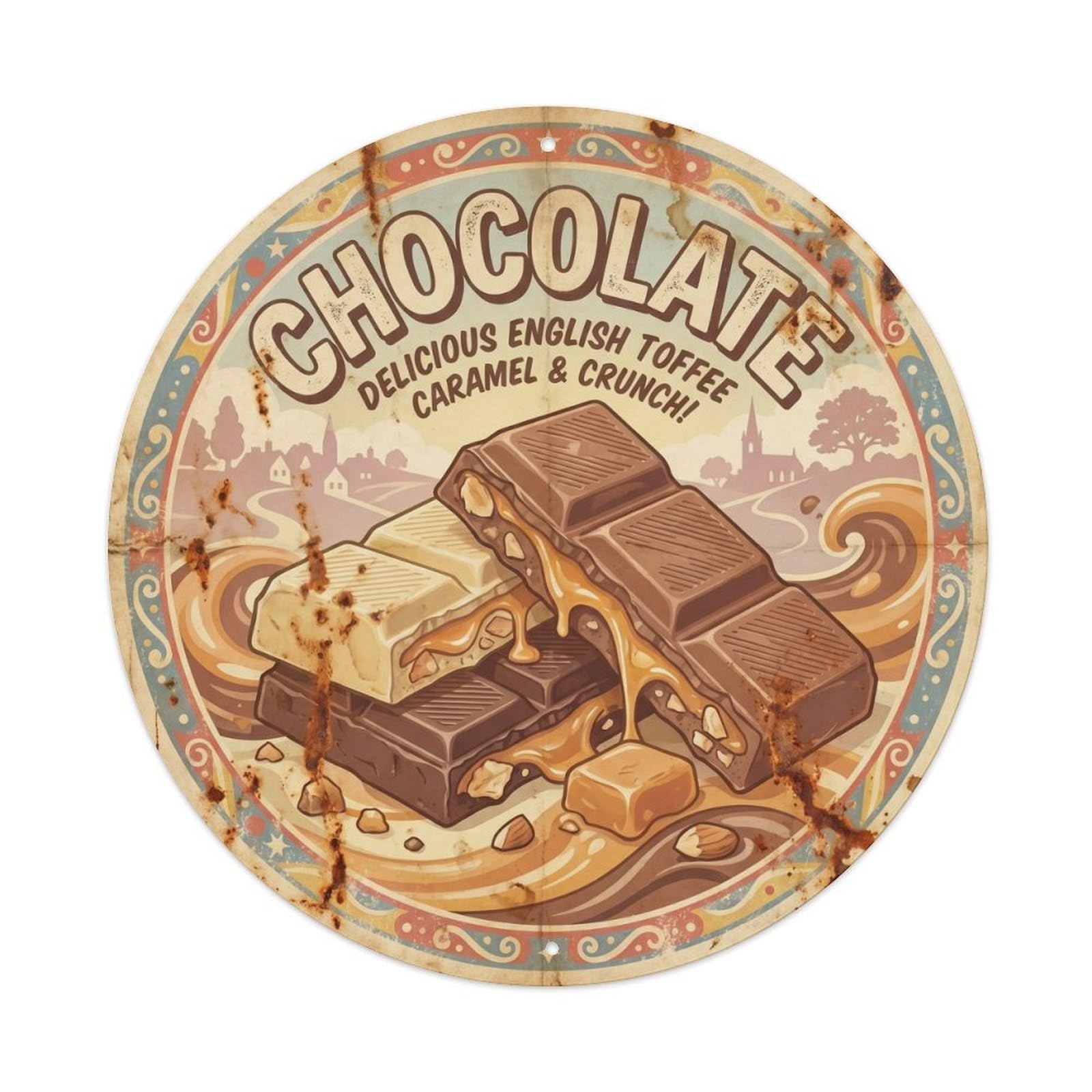 Dessert British Confectionery Patisserie Classic Diner Metal Tin Sign