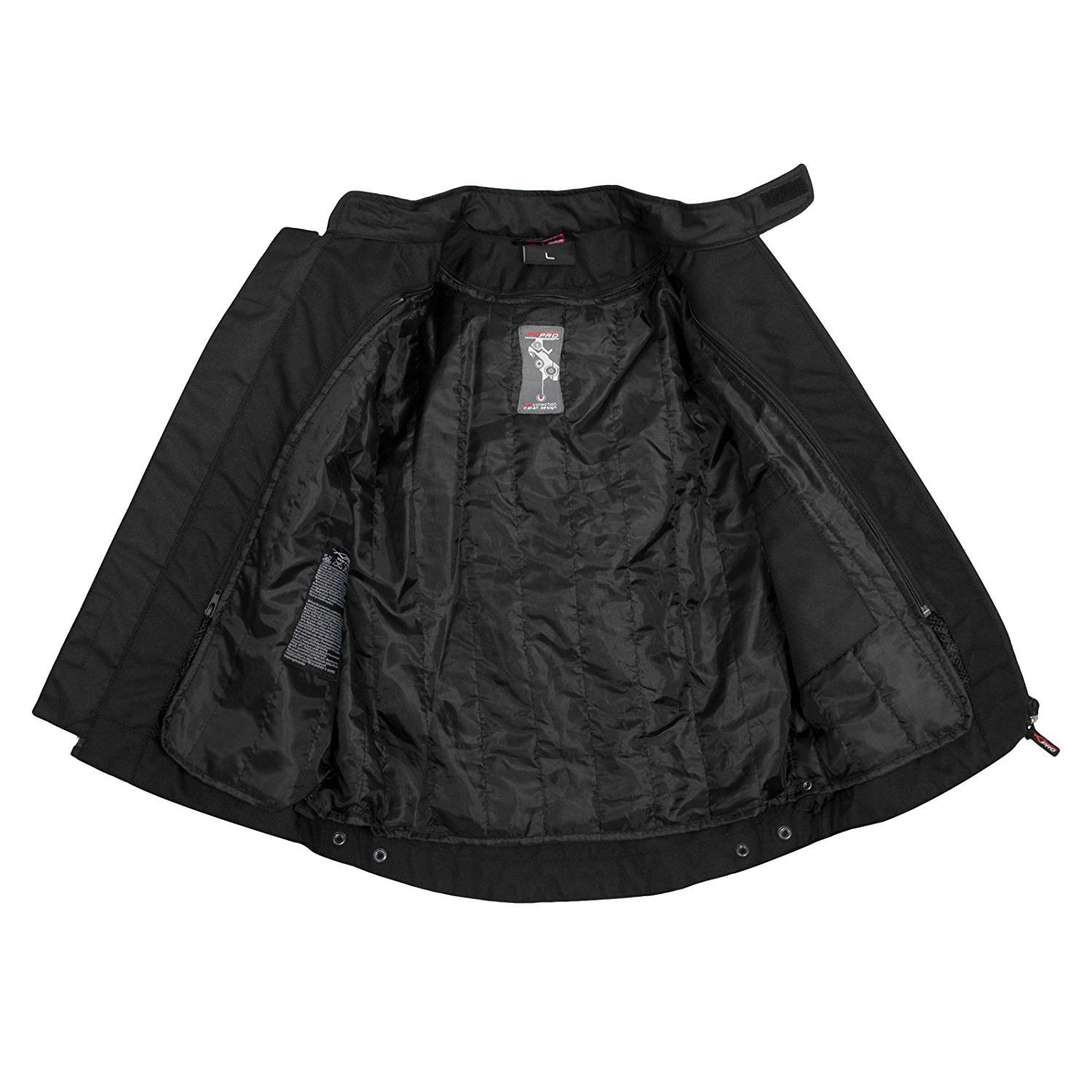 A-Pro Giacca Giubbino Tessuto Mesh Forato Traspirante Moto Touring Termico Estate (L, Nero)